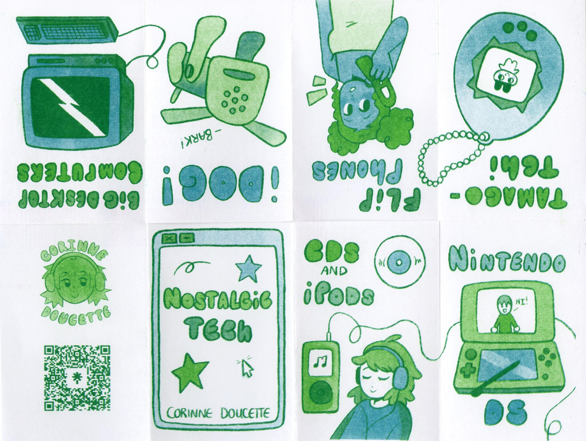 "Nostalgic Tech", Risograph zine